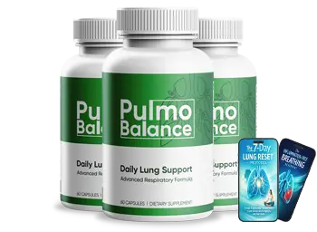 Three-bottle Pulmo Balance package with bonus guides