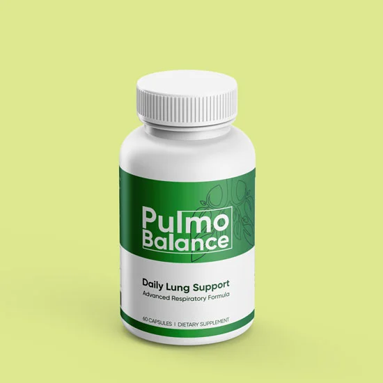 Single bottle of Pulmo Balance with green and white label
